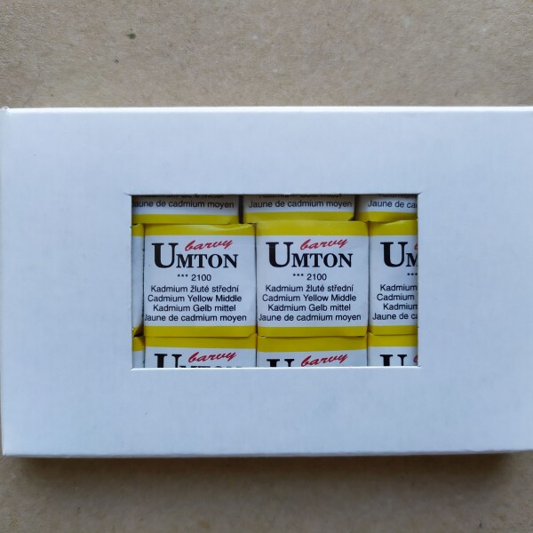 Umton Umton, mistrovské akvarelové barvy, 1/2 pánvička, 2,6 ml, 1 ks Barva Umton: 2100 Kadmium žluté střední