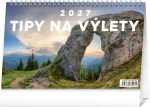 NOTIQUE Stolový kalendár Tipy na výlety 2027 / 23,1 x 14,5 cm