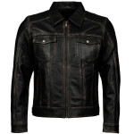 Pánská Kožená Bunda Herresy Rub Off Brixton Černá Velikost: 5XL