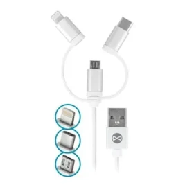 Forever 3IN1 Datový kabel Lightning microUSB USB-C bílá (DATAPIP5-MICWH)