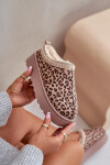 Dámské Sněhule Na Platformě Zateplené Kožíškem Leopard Hnědé Remenia 40