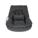 Polohovací křeslo, elektrické zabudované ovládání, šedá, látka, TV-7081 GREY2