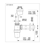 HOPA - Pisoárový sifon STY-535-40 OLPSTY53540