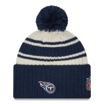 New Era Pánská zimní čepice Tennessee Titans NFL Official 2022 Sideline Sport Knit