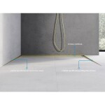 MEXEN - Line-B spádová lišta podlahová 120 cm pravá, zlato 185001120R