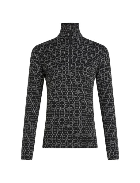 ICEBREAKER Wmns Merino 260 Tech Vertex LS Half Zip AlpGeo, Black/Snow/J (vzorek) velikost: S