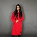 HOSH Pletené šaty EVELYN s kapucí Barva: Bílá