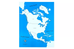 Moyo Montessori Moyo Montessori Kontrolní mapa - Severní Amerika Nová - s popisky