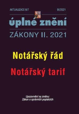 Aktualizace II/7 Notářský řád, Notářský