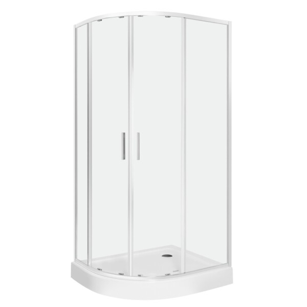 Sprchový kout 80 x 100 cm Kerra Solid RA 80x100 CHR, chrom, pravostranný, s vaničkou 5907548124555