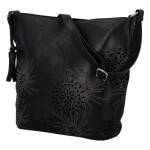 Trendová dámská koženková kabelka Miranda, černá