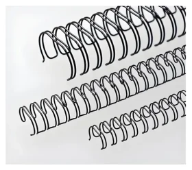 Eurosupplies Kovové hřbety (3:1") 14,3 mm černé / Vázací hřbety / pro 101–120 listů 80 g papíru / 50 ks