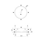 SAPHO - BLOK kamenné umyvadlo na desku, Ø 40cm, matný černý Marquin 2401-52