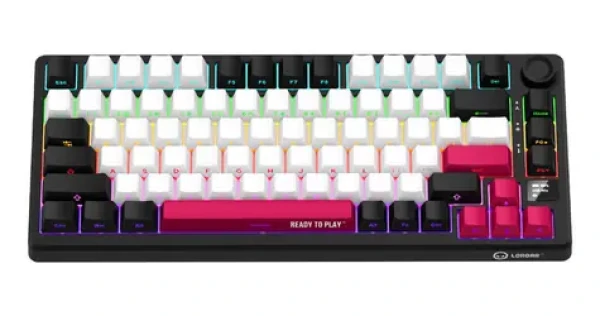 Lorgar KBP7075W (CZSK) černá/červená / bezdrátová herní klávesnice 75% / CZSK / 2.4GHz / BT 5.0 / RGB (LRG-KBP7075W-BK-CS)