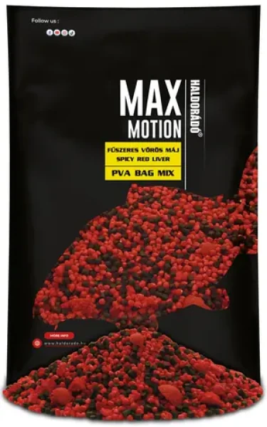 Haldorádó Vnadící směs Max Motion PVA Bag Mix 600g Pikantní červená játra (HD33834)