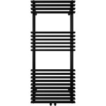 CERANO - Koupelnový radiátorový set Luigi - ústřední vytápění - středové připojení 50 mm - 545W - černá matná - 1200x500 mm CER-663436