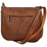 Módní dámská koženková crossbody kabelka Oresta, koňaková hnědá
