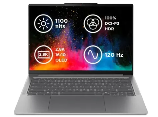 Lenovo IdeaPad Pro 5 14AKP10 šedá / 14" 2.8K / AMD Ryzen AI 5 340 / 24GB / 512GB SSD / AMD Radeon / W11H (83JL000XCK)