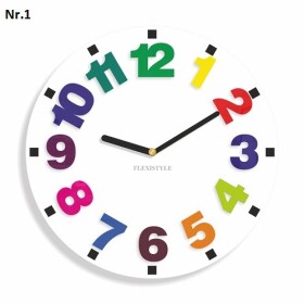 DumDekorace DumDekorace Dětské nástěnné hodiny barevnými čísly