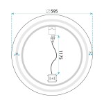 REA - Zrcadlo LED 60cm MMJ Black HOM-05512