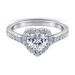 LUNICA Stříbrný prstýnek SRDCE Velikost prstenu: 9 (EU: 59-61) 0608_9