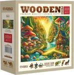 WOODEN CITY Dřevěné puzzle Mystický les u vodopádu