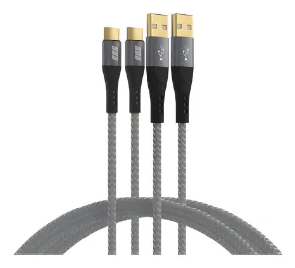 EFB USB-A - USB-C / Sada nabíjecích kabelů / 60 W / QC 3.0 / 2× 1 m / textilní opláštění (USB-AC-00006)