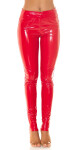 Sexy kalhoty KouCla Latex Look se šněrováním NEONPINK L