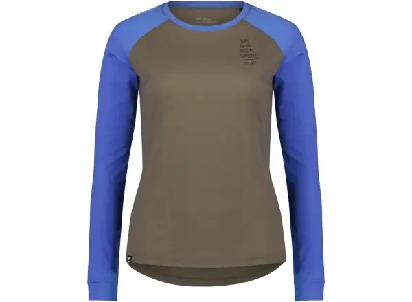 Mons Royale Icon Raglan WMNS dámské triko dlouhý rukáv Walnut/Cornflower vel. S