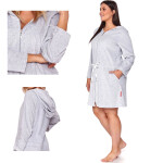 Dámský župan 1008 grey plus - Doctornap šedá 3XL