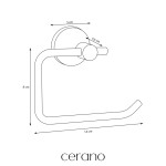 CERANO - Nástěnný držák toaletního papíru Lineo - černá matná CER-479551