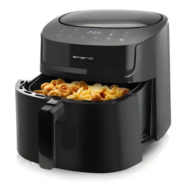 Emerio Smart Fryer černá / Horkovzdušná fritéza / 1800 W / 7,2 l / 60-200 °C / Digitální displej (AF-129622.1)
