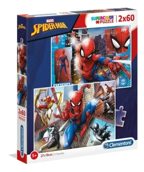 Clementoni 21608 Puzzle Spiderman: Do akce 2x60 dílků