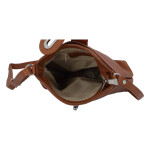 Dámská kožená crossbody kabelka Lara sweet, hnědá
