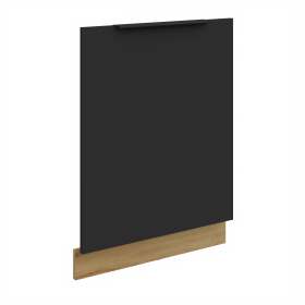 Dvířka na vestavnou myčku nádobí Aria ZM 713x596 Barva korpusu: Dub artisan, Barva dvířek: BL - Black AFM