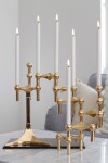 Stoff Nagel Designový svícen STOFF Nagel Solid Brass – set 3 ks, zlatá barva, kov