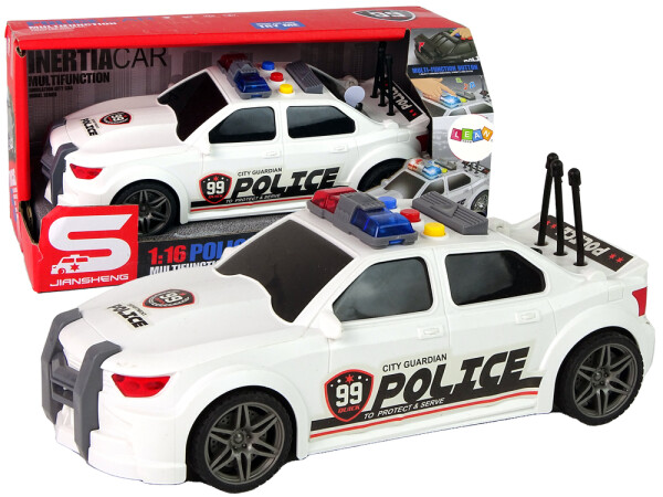 Mamido Sportovní policejní auto 1:16 bílé se zvukem