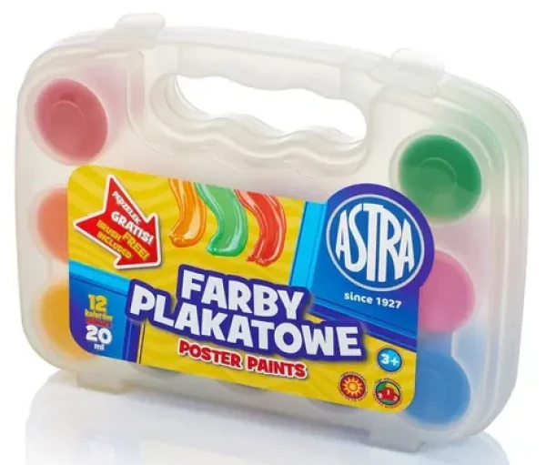 ASTRA Temperové barvy 12 x 20 ml v plastovém kufříku / od 3 let (301117002)