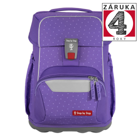 Školní aktovka Step by Step BASIS, 4-dílný set - Purple Konfetti