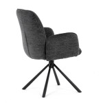 Jídelní židle, černá, hladká látka, DCH-D1330 BK2