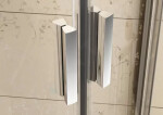 RAVAK - Blix Sprchové dveře dvoudílné BLDP2-100, 970-1010 mm, lesklý hliník/čiré sklo 0PVA0C00Z1
