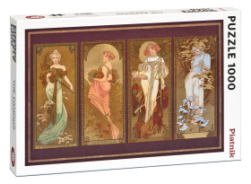 Puzzle Metallic Mucha Čtvero ročních období 1000 dílků