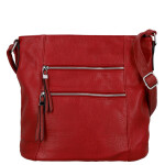 Trendy dámská koženková crossbody kabelka Truda, červená