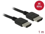Delock Premium HDMI kabel 1m černá / Kabel HDMI / 4K / 60 Hz / 18 Gbit/s / ARC (85215)