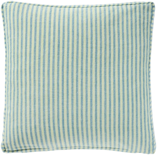 Ib Laursen Povlak na sedák Linea / Light Green blue stripes 45 x 45 cm, zelená barva