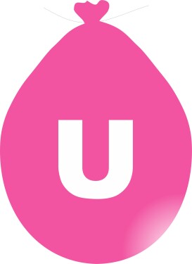 Balónek písmeno U růžové balonky.cz Balónek písmeno U růžové balonky.cz