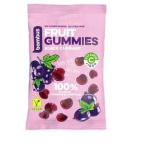 Bombus Fruit Gummies Black currant + Vitamin C černý rybíz želatinové bonbony 35 g