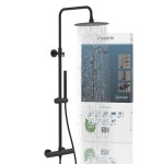 Eisl - Sprchový set včetně termostatické baterie AQUADUCT, černá 60074 60074
