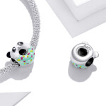 ELENYS Royal Fashion stříbrný přívěsek Donutek panda