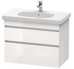DURAVIT - DuraStyle Umyvadlová skříňka 61x80x45 cm, 2 zásuvky, lesklá bílá DS648402222